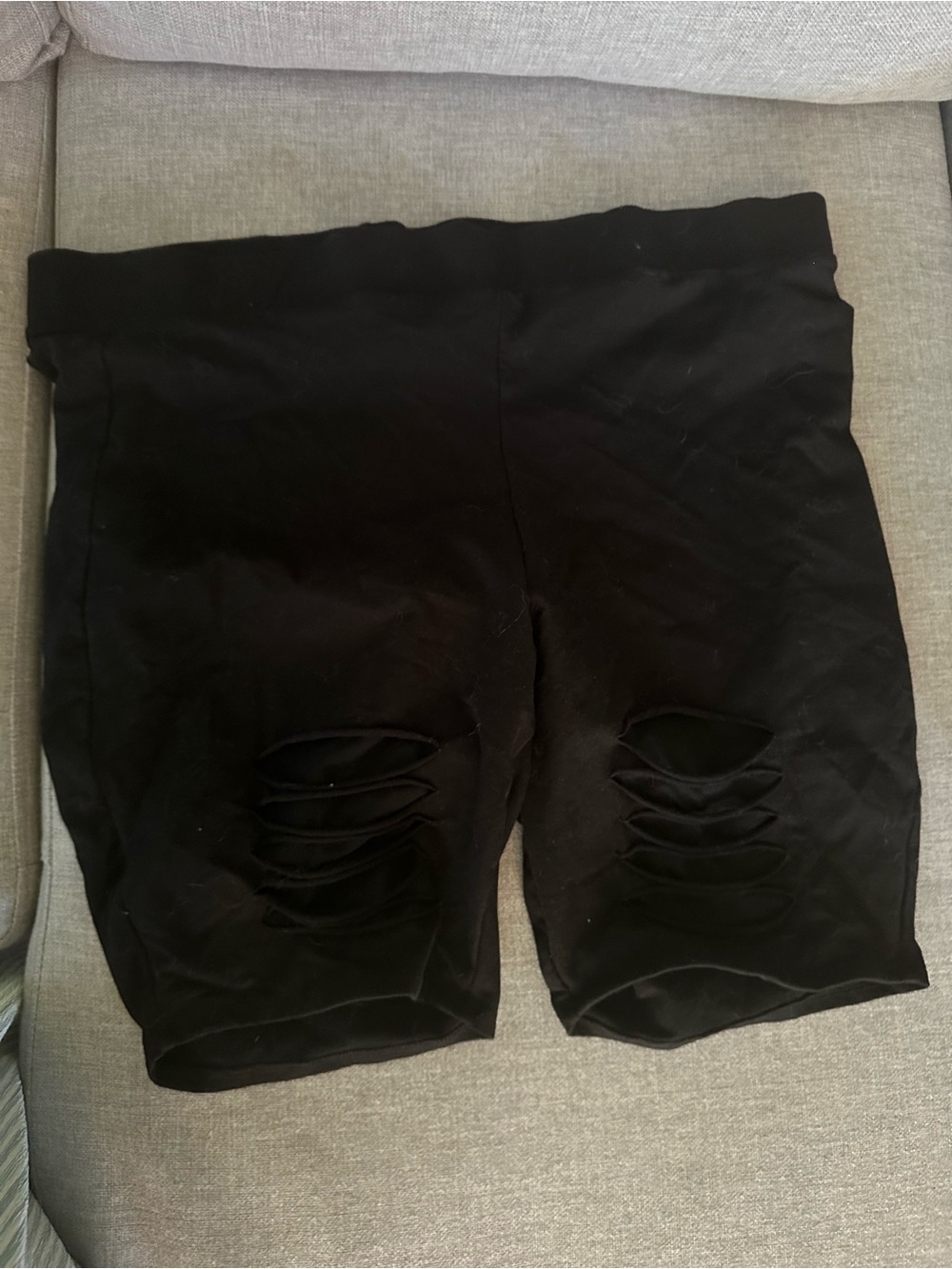 torrid Black High-Waist Distressed Bike Shorts